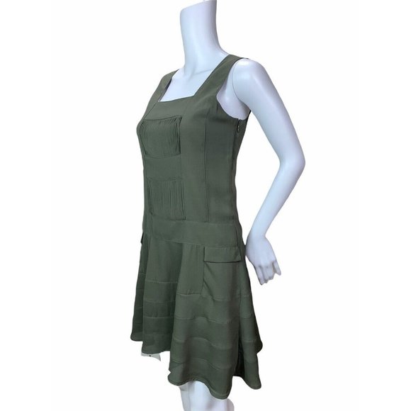 Nanette Lepore L Amour Green Sleeveless Jumper Dress XS - Picture 3 of 6